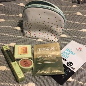 Cute small makeup ball with travel sized makeup